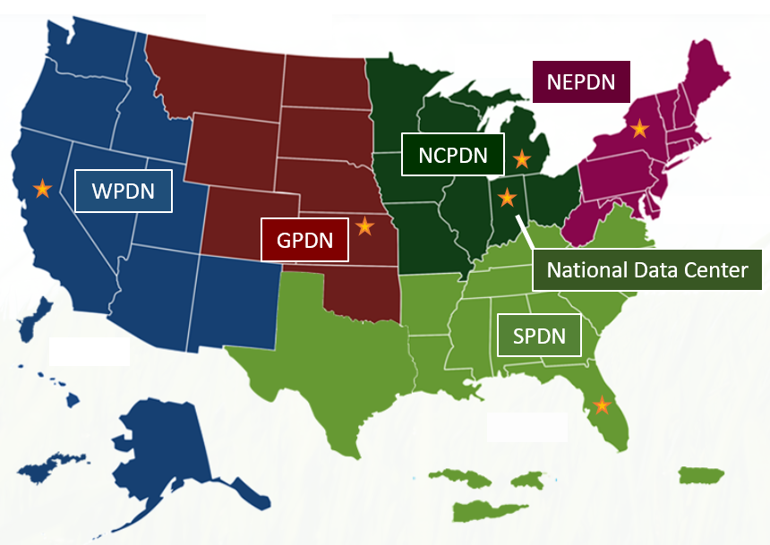 NPDN Regions Map